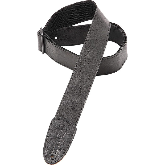 Levy's Leathers M7GP-BLK 2" Garment Leather Guitar Strap, Black