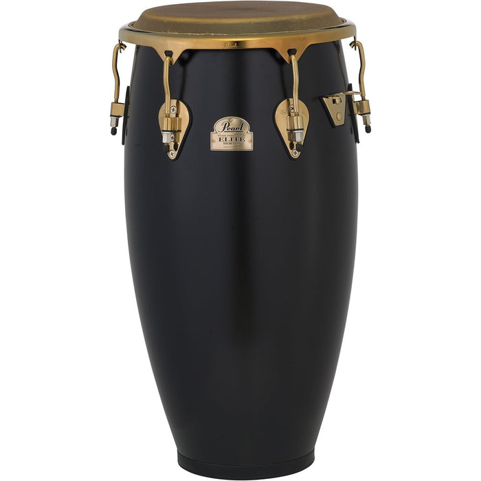 Pearl Elite 12.5" Thai Oak Tumba in #535 Satin Black with Gold Plated Hardware (PCW125DXG535)