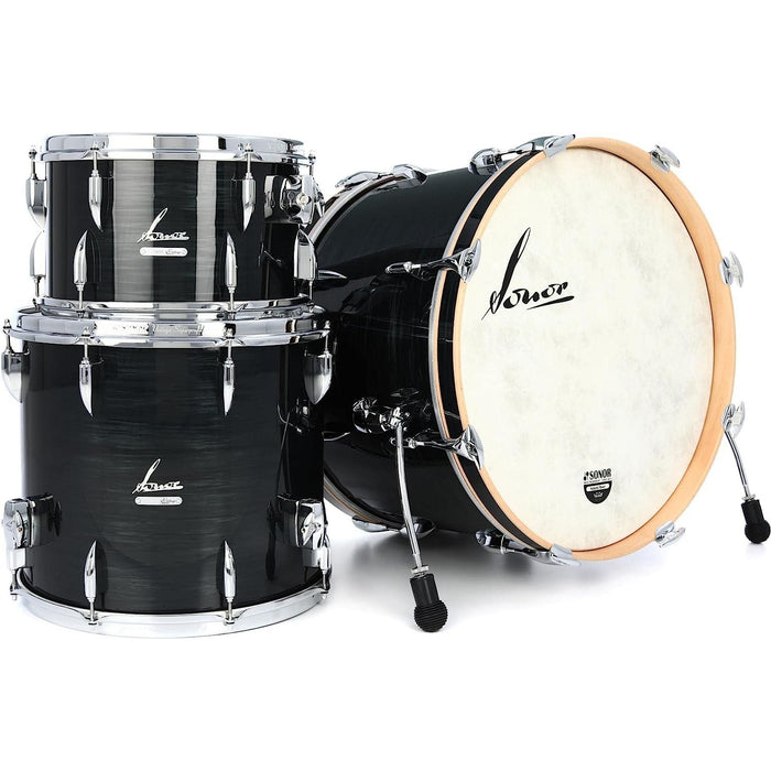 Sonor Vintage Series 3-Piece Shell Pack w/22" Bass Drum (No Mount) - Vintage Black Slate (VT-322NMCVBS)