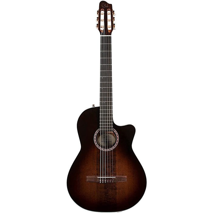 Godin Guitars Godin 049615 Arena Pro CW Bourbon Burst 6 String Classical Acoustic-Electric Guitar with Gig Bag