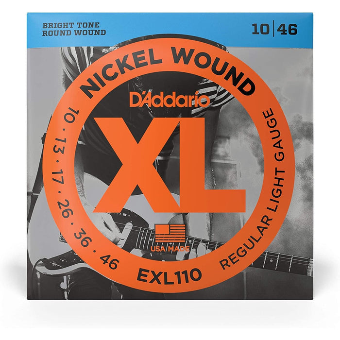 3 Sets - D'Addario EXL110 Nickel Wound Electric Guitar Strings, Light Gauge