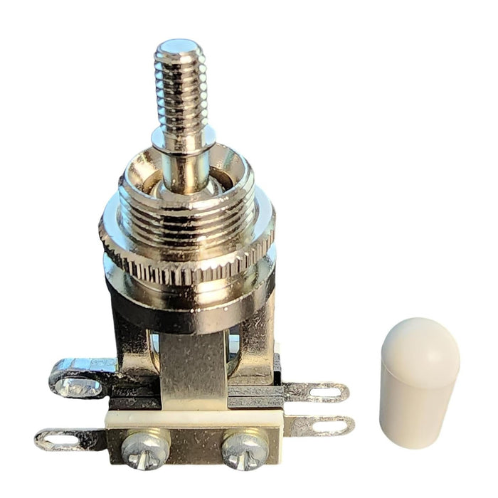 Switchcraft 3-Way Toggle Switch w/Genuine Tip, Short Frame for Gibson Les Paul Electric Guitar (Cream)