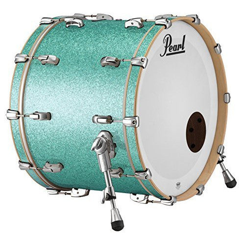 Pearl Music City Custom 26"x16" Bass Drum w/Mount, Turquoise Glass (RF2616BB/C413)