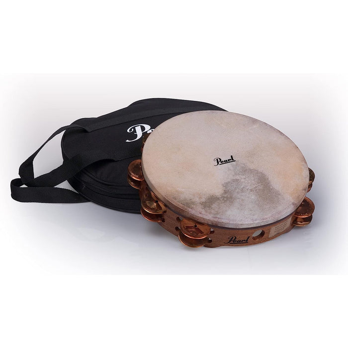 Pearl German Silver Double Row Orchestral Tambourine (PETM1018GS)