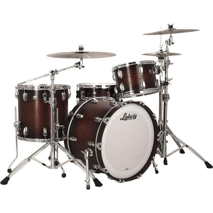 Ludwig Classic Oak Fab 3-piece Shell Pack with 22" Bass Drum - Brown Burst (L7342AXK2WC)