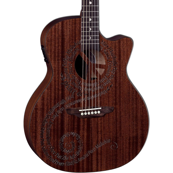 Luna Gypsy Maluhia Peace Acoustic-Electric Guitar - Mahogany (GYP E MALU MAH)