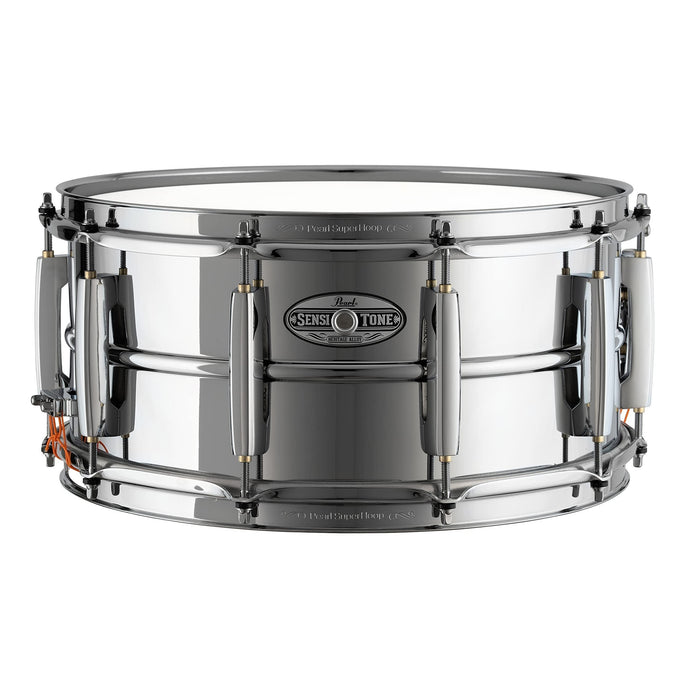 Pearl 14"x6.5" SensiTone Heritage Alloy Chrome-over-Steel Snare Drum with Beaded Shell, 2.3mm Triple-Flanged Hoops, and 10 arched CL Lugs