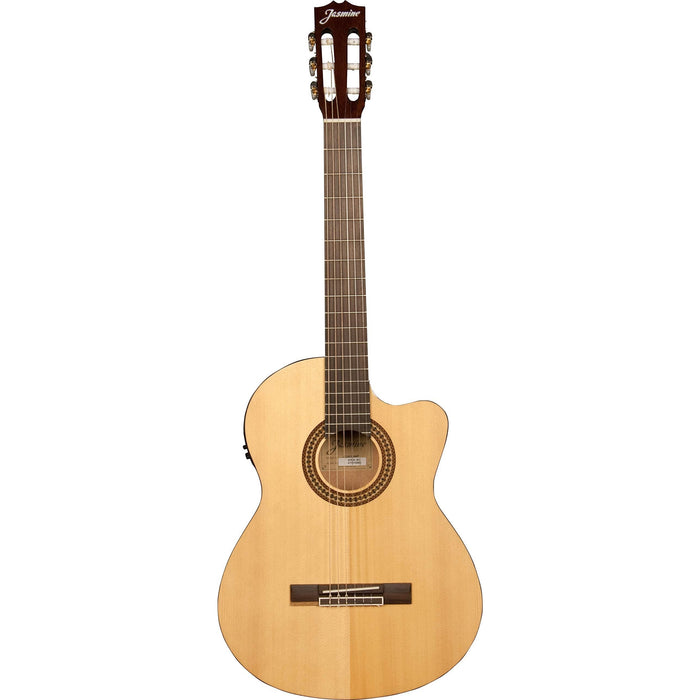 Jasmine Classical Nylon String Acoustic Electric Guitar, Natural Finish (JC25CE-NAT-U)