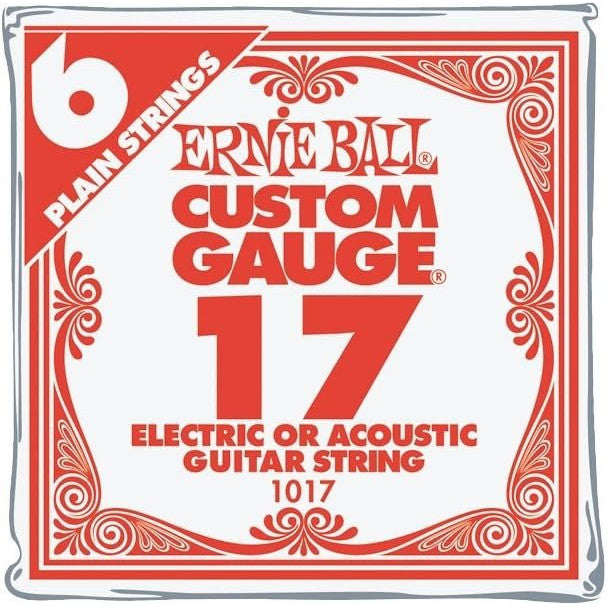 Ernie Ball Nickel Plain Single Guitar String .017 - 6-Pack (P00017)