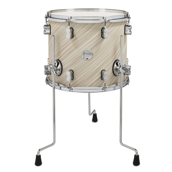 PDP Concept Maple 12x14 Floor Tom Twisted Ivory Finish Ply with Chrome Hardware (PDCM1214TTTI)