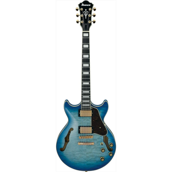 Ibanez Artcore Expressionist AM93QM - Jet Blue Burst