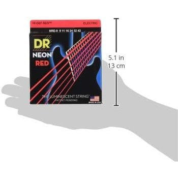 DR Strings Hi-Def Neon Red Electric Lite Strings (NRE9)