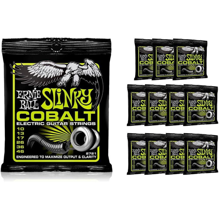 Ernie Ball 2721 Cobalt Regular Slinky Electric Guitar Strings 12 Pack