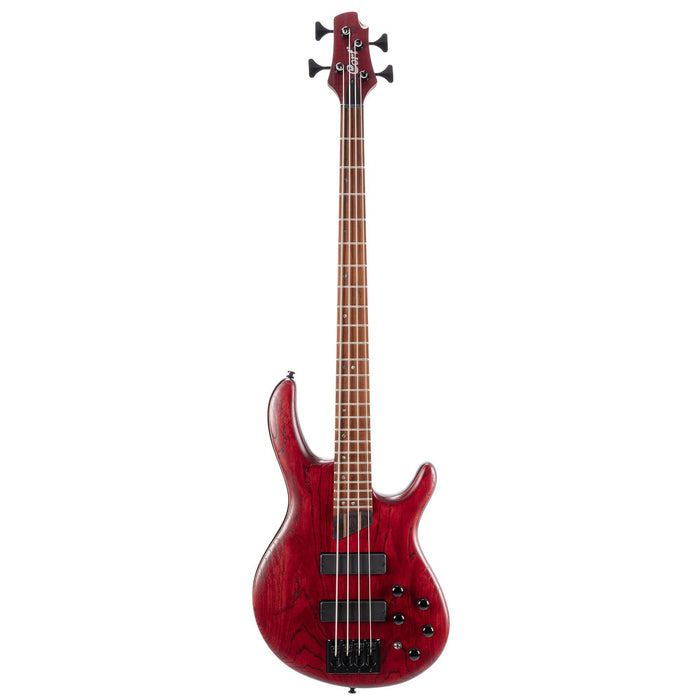 Cort, 4-String Bass Guitar, Right, Open Pore Burgundy Red, Full (B4 ELEMENT OPBR)