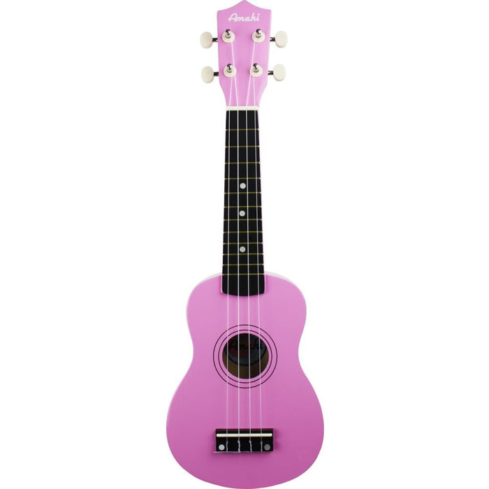Amahi Fine Instruments Soprano Ukulele w/Gig Bag (Bubble Gum Pink)