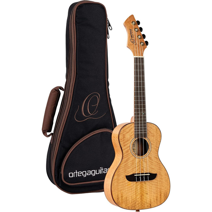 Ortega Guitars, 4-String Horizon Series Revese Headstock Concert Ukulele w/Bag, Right, Natural (RUMG)