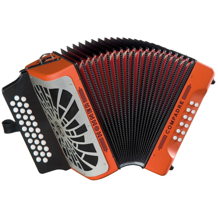 Hohner Compadre Diatonic Accordion, Keys of F/Bb/Eb - Orange (COFO-N)