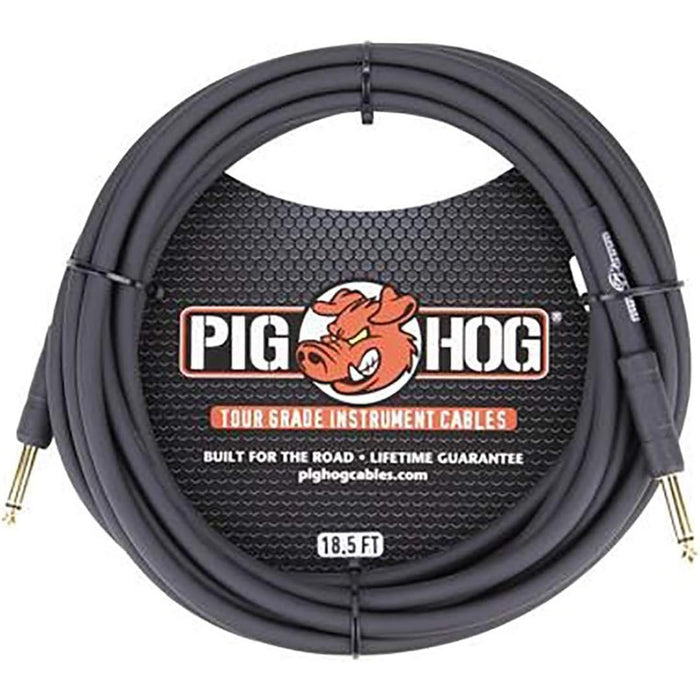 Pig Hog 18.5ft 1/4" - 1/4" Right Angle 8mm Instrument Cable (PH186R)