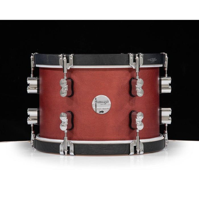 Pacific Drums & Percussion Add-Ons PDP Concept Classic, 8x12, Ox Blood/Ebony Hoops Tom (PDCC0812TTOE)