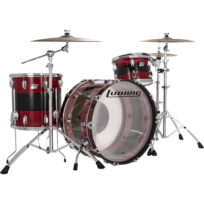 Ludwig 50th-anniversary Vistalite Pro Beat 3-piece Shell Pack - Pattern "A" (Red