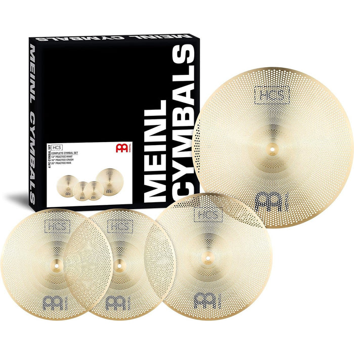 Meinl Cymbals HCS Complete Practice Cymbal Set with Quiet Volume for Drums — Low Noise Durable Brass Alloy and Musical Tone, 2-Year Warranty (P-HCS141620)