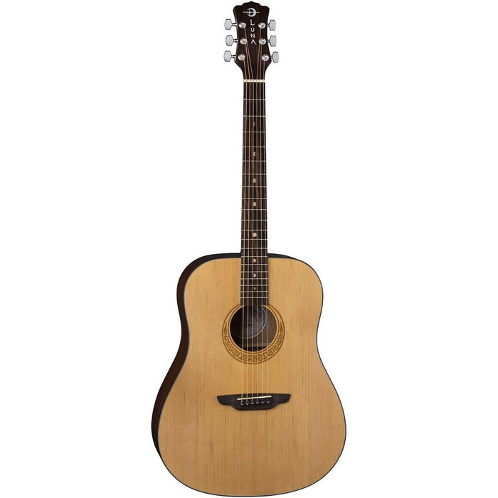 Luna Gypsy Series Muse Dreadnought Acoustic Guitar with Case (GYP MUS PK)