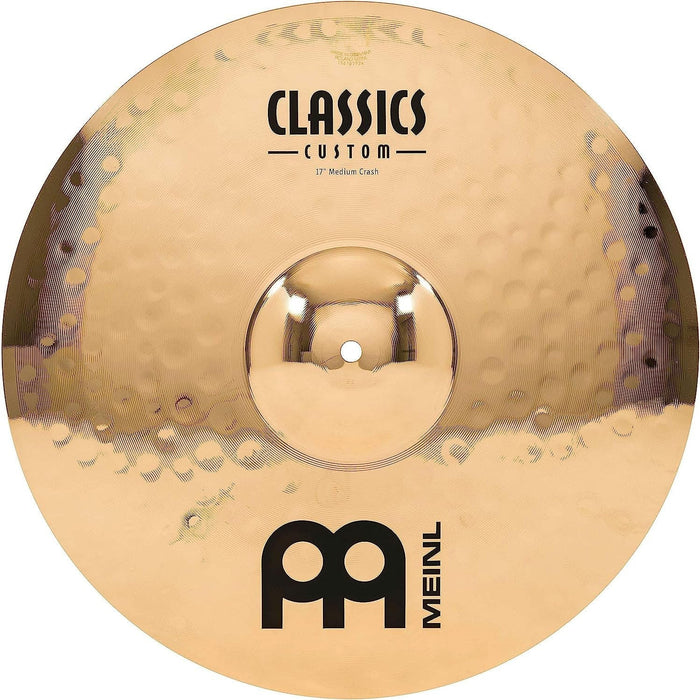 Meinl 17" Medium Crash Cymbal - Classics Custom Brilliant - Made in Germany, 2-YEAR WARRANTY (CC17MC-B)