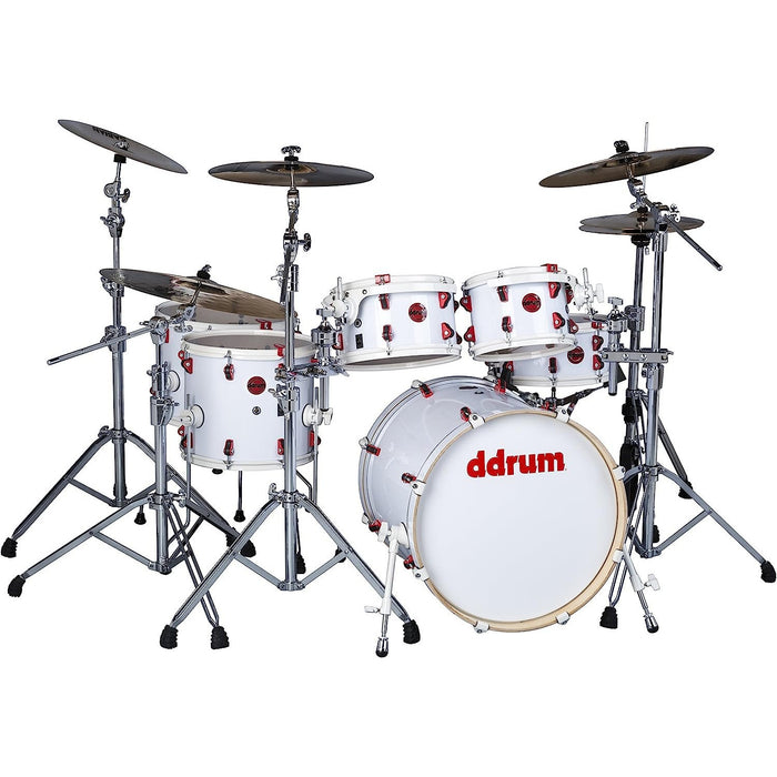 ddrum HYBRID 6 WHT Shell Pack Kit With Triggers, White Wrap Finish