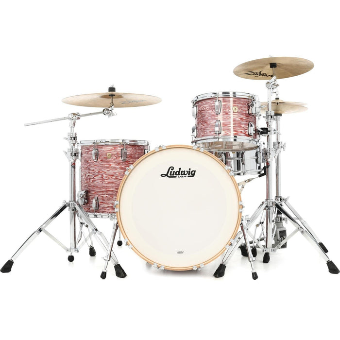 Ludwig Classic Maple Fab 3-piece Shell Pack with 22" Bass Drum - Vintage Pink Oyster (L84233AXVPWC)