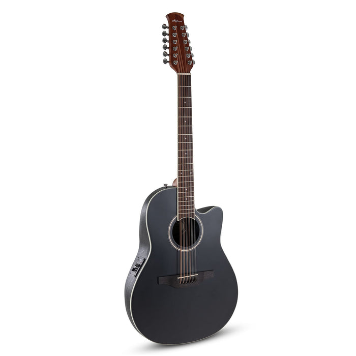 Applause Acoustic guitar, Right, AB2412-5S Black Satin 12 String, AB2412-5S NEU (AB24CS-4S)