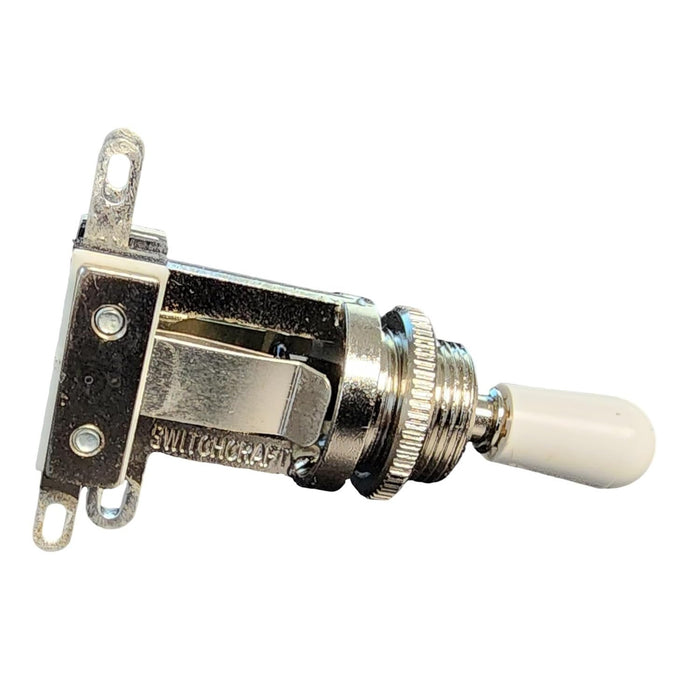 Switchcraft 3-Way Toggle Switch w/Genuine Tip, Short Frame for Gibson Les Paul Electric Guitar (Cream)