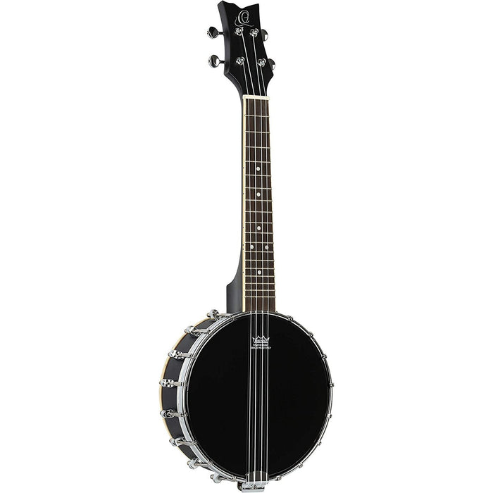 Ortega Guitars, 4-String Banjolele Series Banjo-Ukulele w/Bag, Right (OUBJ100-SBK)