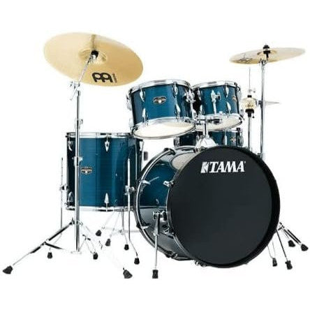 Tama Imperialstar Complete Drum Set - 5-Piece - 22 Inches Kick - Hairline Blue