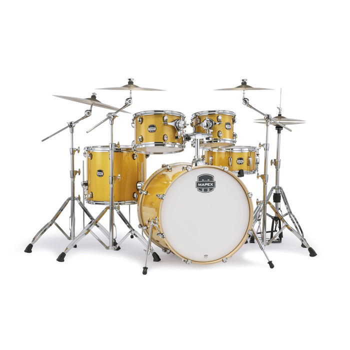 Mapex Mars 5-Piece Rock Shell Pack w/ 22" Bass Drum - Sunflower Sparkle (MA529SFYD)