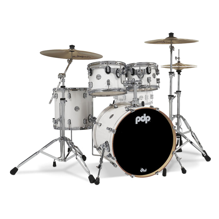 Pacific Drums & Percussion PDP Concept Maple 4-Piece Fusion, Pearlescent White Drum Set Shell Pack (PDCM20FNPW)