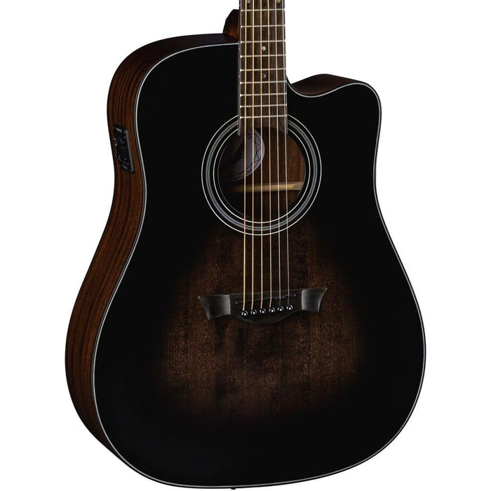 Dean Guitars 6 String St Augustine Dreadnaught Cutaway Solid Top Acoustic/Electric Guitar, Right, Satin Vintage Black Burst (SA DREAD CE VB)