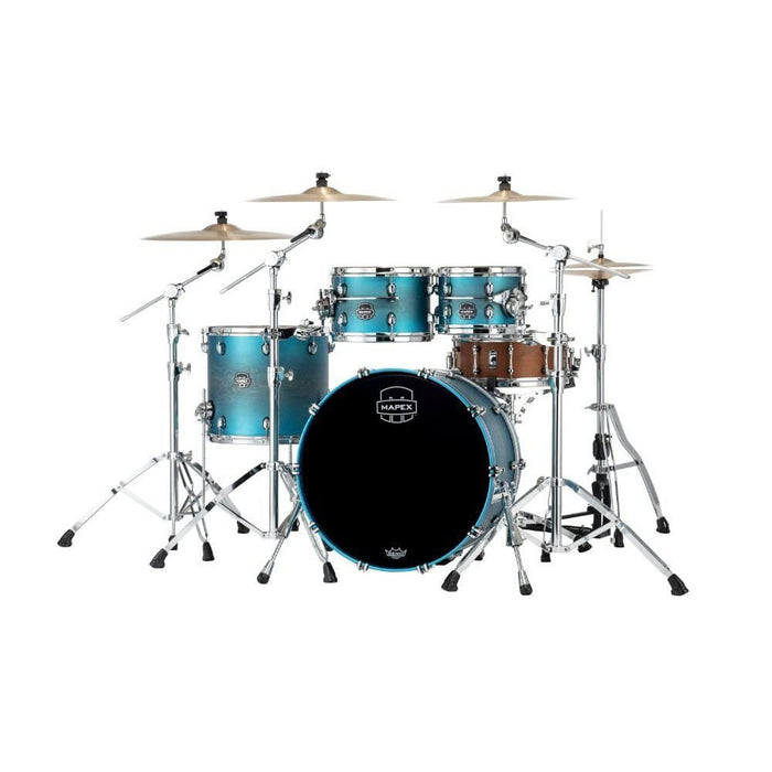 Mapex Saturn Evolution Classic Maple 4-Piece Shell Pack - Exotic Azure Burst Lacquer (SE529XEMPT)