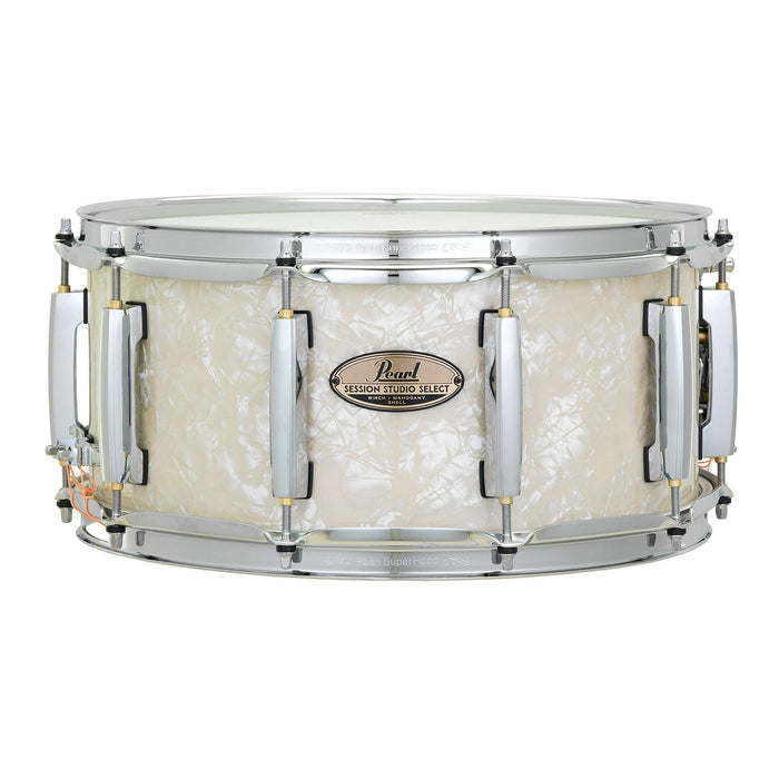 Pearl Session Studio Select 14x6.5" Snare Drum - Nicotine White Marine Pearl (STS1465S/C405)