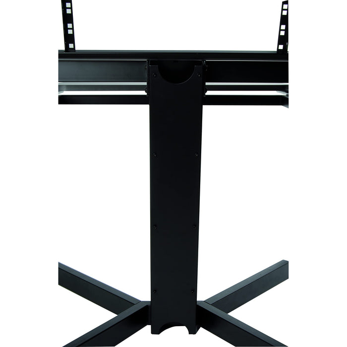 Quick Lok Z460BK Triple Shelf Workstation with Black Wood Tops and Pull-Out Shelf and New Ergonomics