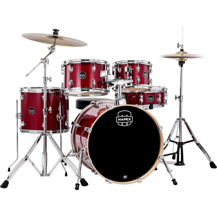 Mapex Venus 5-piece Fusion Complete Drum Set - Crimson Red Sparkle