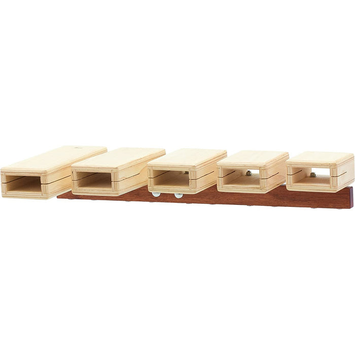 Pearl Set of Five Concert Temple Blocks - Natural (PCWTB05)