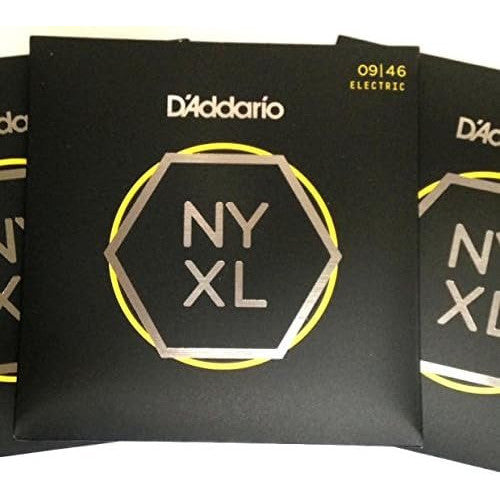 D'Addario 09-46 Super Light Gauge Electric Guitar Strings - 3-Pack (NYXL 0946)