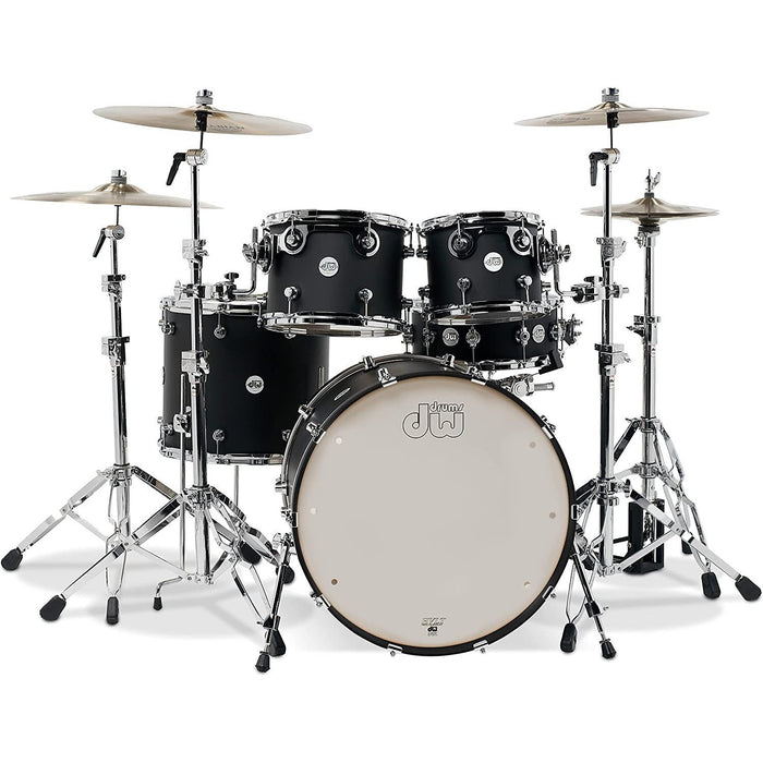 DW DDLM2214BL Design Series 4-piece Shell Pack - Satin Black