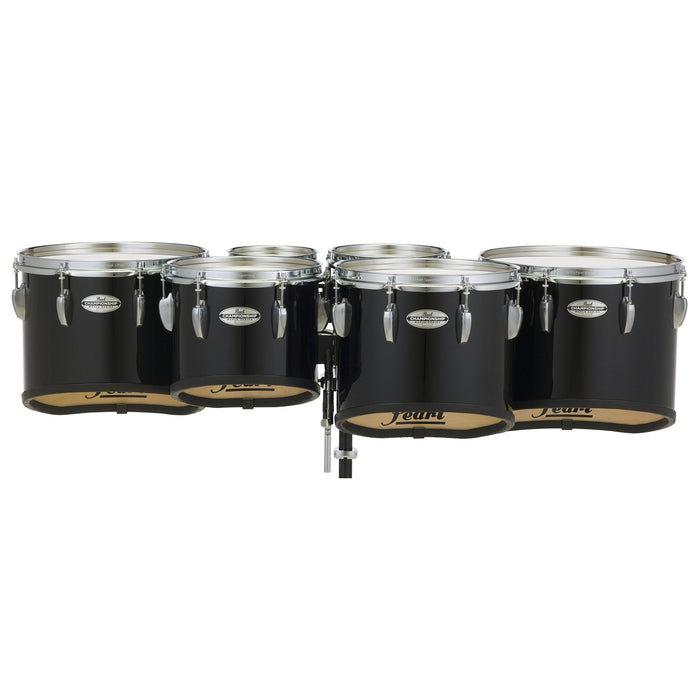 Pearl Championship Maple Marching Tenor Drums Sextet Sonic Cut 6, 8, 10, 12, 13, 14 in. Midnight Black (PMTM680234/A46)