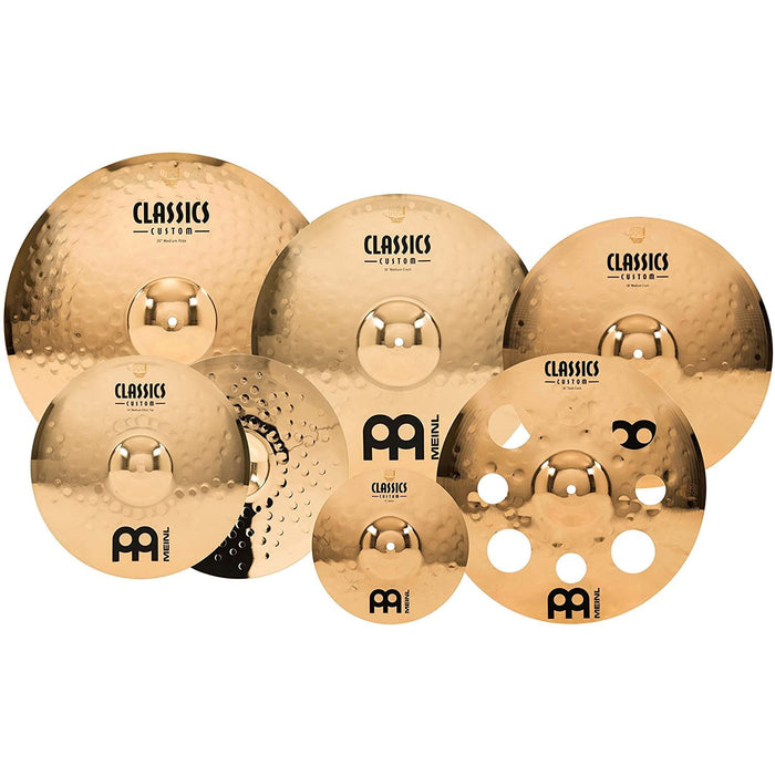 Meinl Cymbals Classics Custom Double Bonus Cymbal Box Set Pack, Brilliant — Made in Germany — for Rock, Metal and Fusion, 2-Year Warranty, CC4680-DB, inch