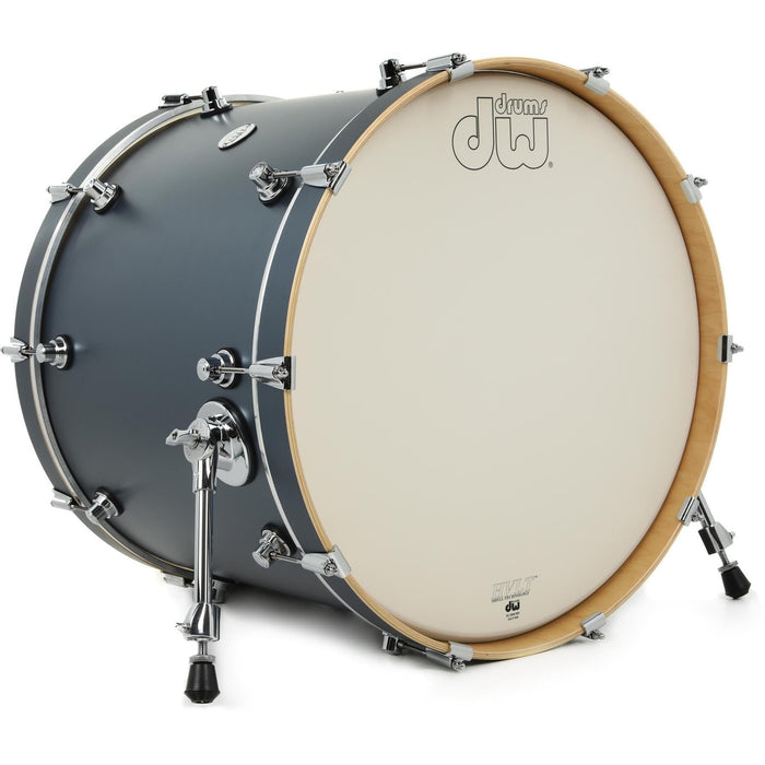 DW Design Series Bass Drum - 18 x 22-inch - Blue Slate (DDLM1822KKBS)