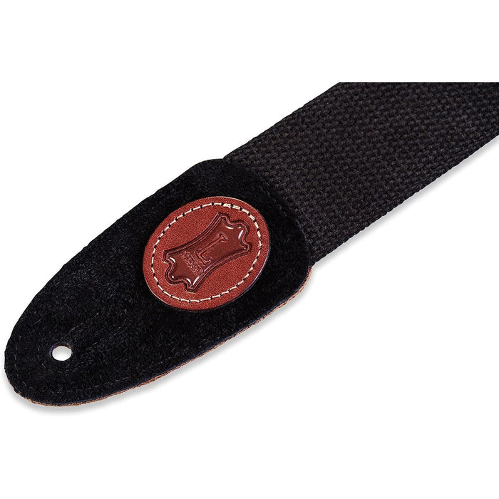 Levy's Leathers MSSC8-BLK Signature Series Cotton Guitar Strap, Black