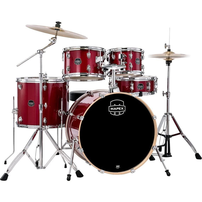 Mapex Venus 5-piece Rock Complete Drum Set - Crimson Red Sparkle