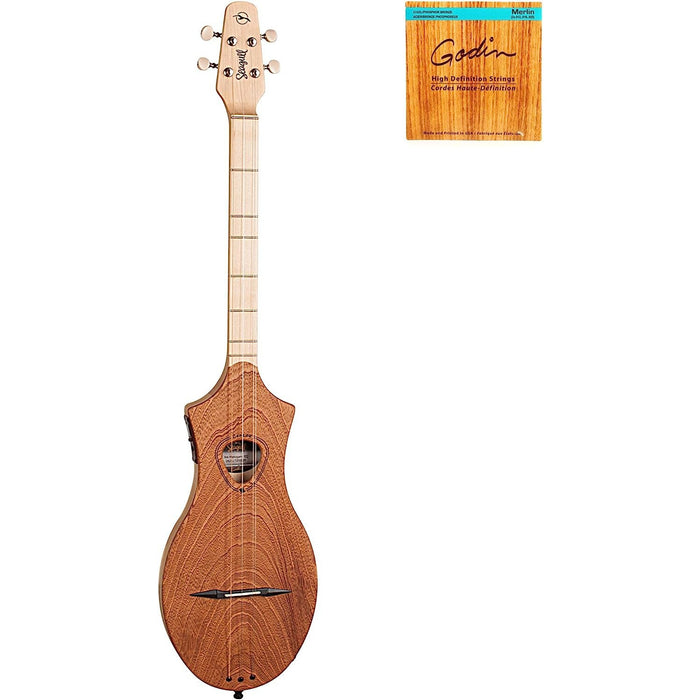 Seagull M4 Merlin Mahogany EQ Acoustic-Electric Dulcimer with Extra Set of M4 Strings (042517)