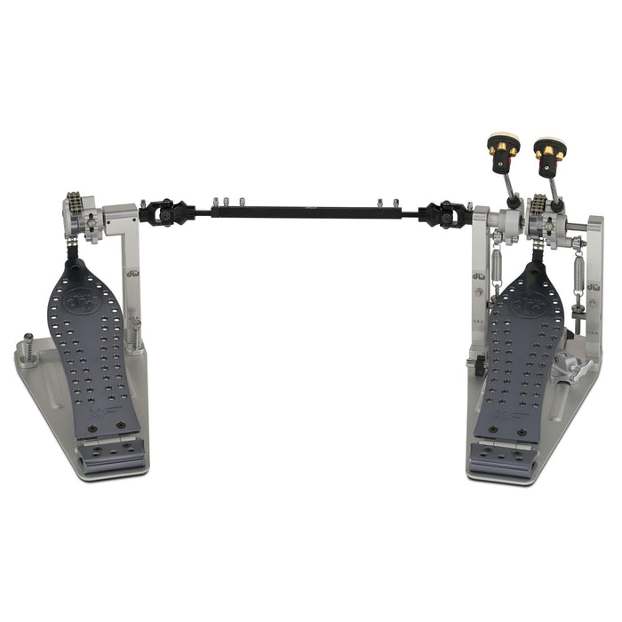 DW DWCPMCD2XF MCD Machined Chain Drive Double Bass Drum Pedal with Extended Footboard - Polished